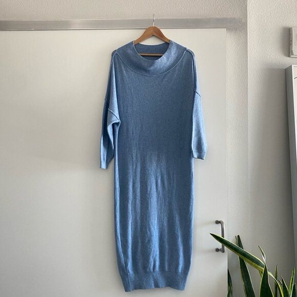 NWT Free People La Boheme Sweater Dress in Blue Size Medium - Picture 4 of 7